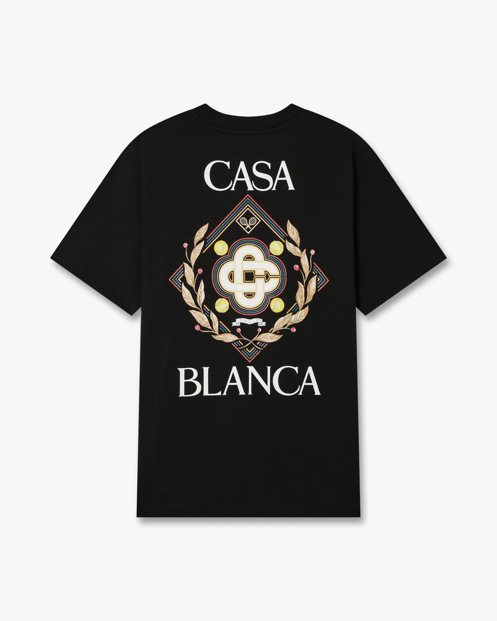 CASABLANCA BLACK CHAMPIONSHIP SHORT SLEEVE T-SHIRT — vista 6
