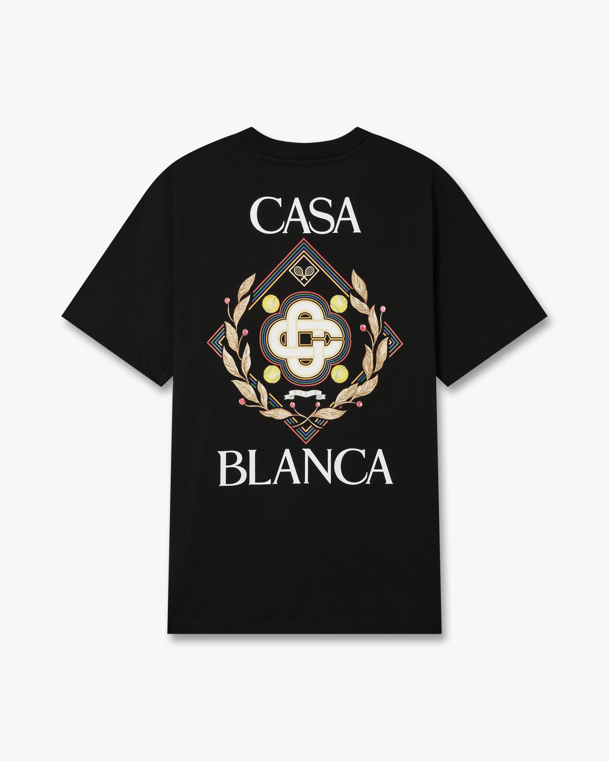 CASABLANCA BLACK CHAMPIONSHIP SHORT SLEEVE T-SHIRT — vista 6