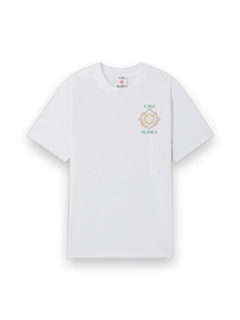 CASABLANCA WHITE CHAMPIONSHIP SHORT SLEEVE T-SHIRT