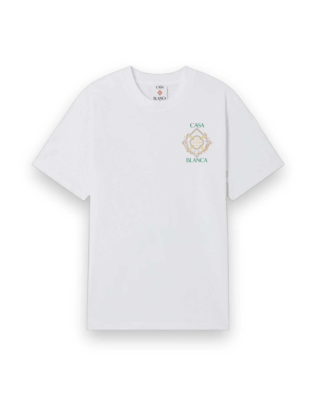 CASABLANCA WHITE CHAMPIONSHIP SHORT SLEEVE T-SHIRT