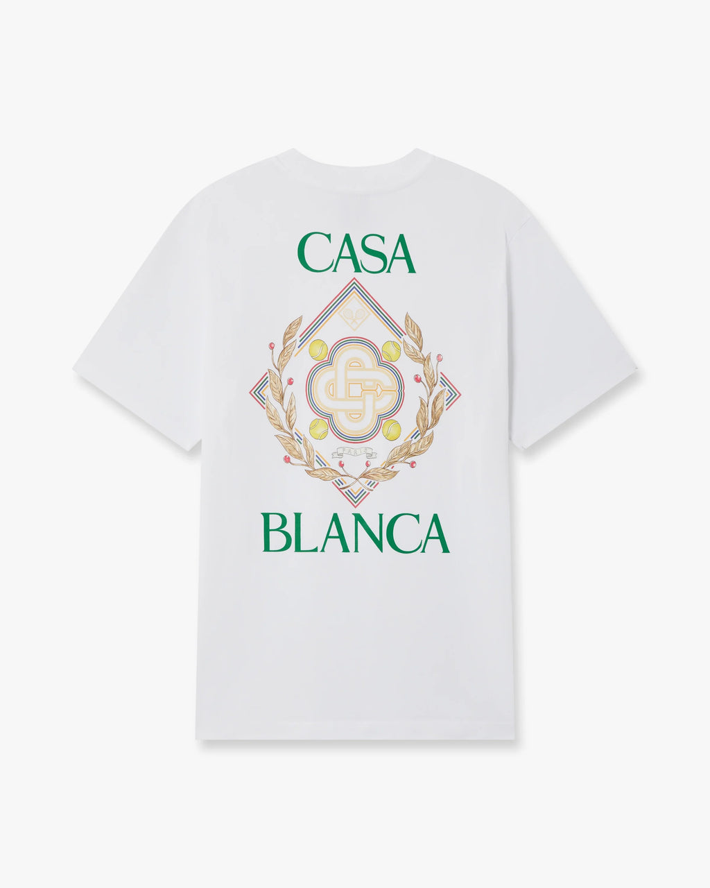 CASABLANCA WHITE CHAMPIONSHIP SHORT SLEEVE T-SHIRT — vista 6