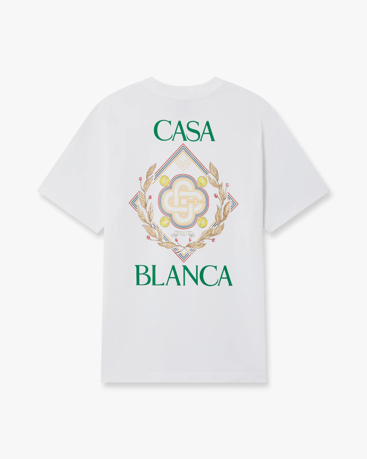 CASABLANCA WHITE CHAMPIONSHIP SHORT SLEEVE T-SHIRT — vista 6