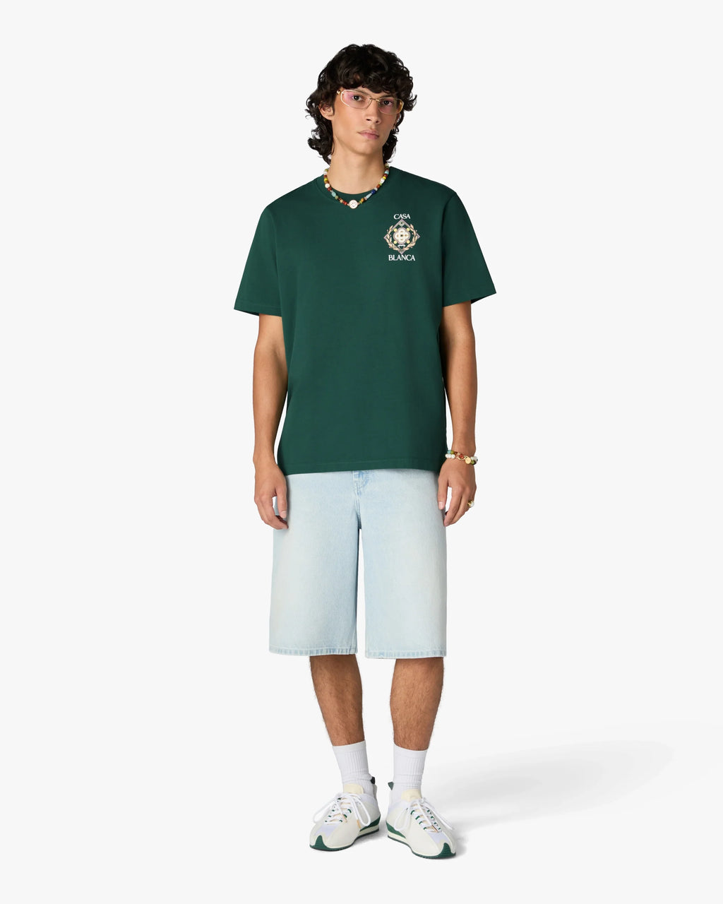 CASABLANCA GREEN CHAMPIONSHIP SHORT SLEEVE T-SHIRT — vista 2