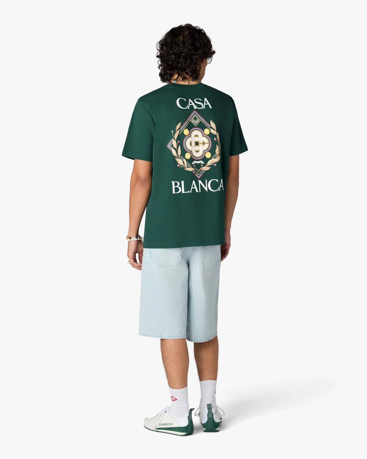 CASABLANCA GREEN CHAMPIONSHIP SHORT SLEEVE T-SHIRT — vista 3