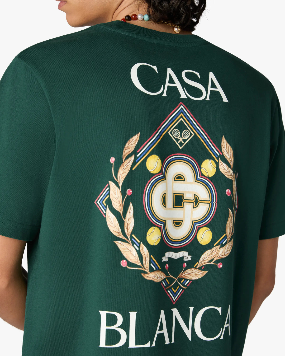 CASABLANCA GREEN CHAMPIONSHIP SHORT SLEEVE T-SHIRT — vista 5