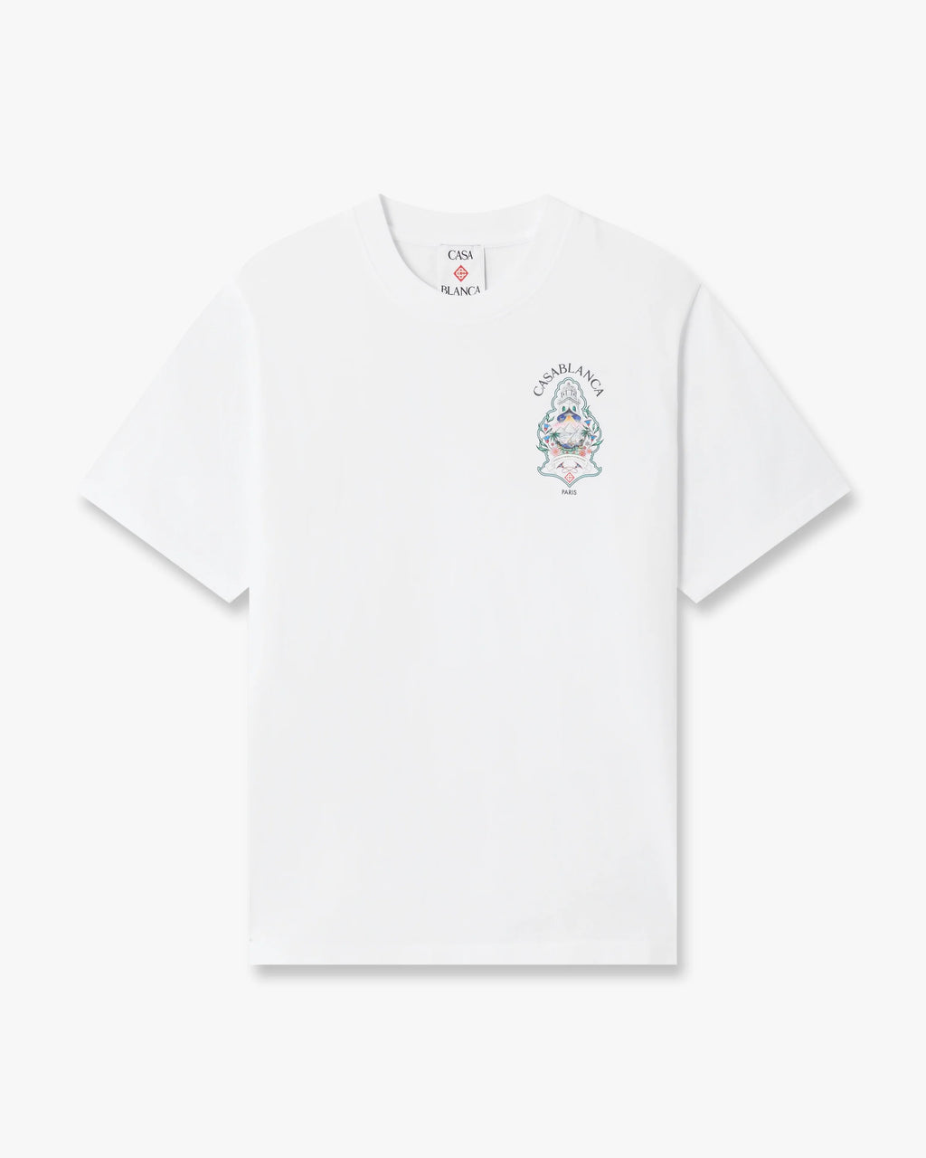 CASABLANCA WHITE HOTEL EMBLEM SHORT SLEEVE T-SHIRT — vista 6