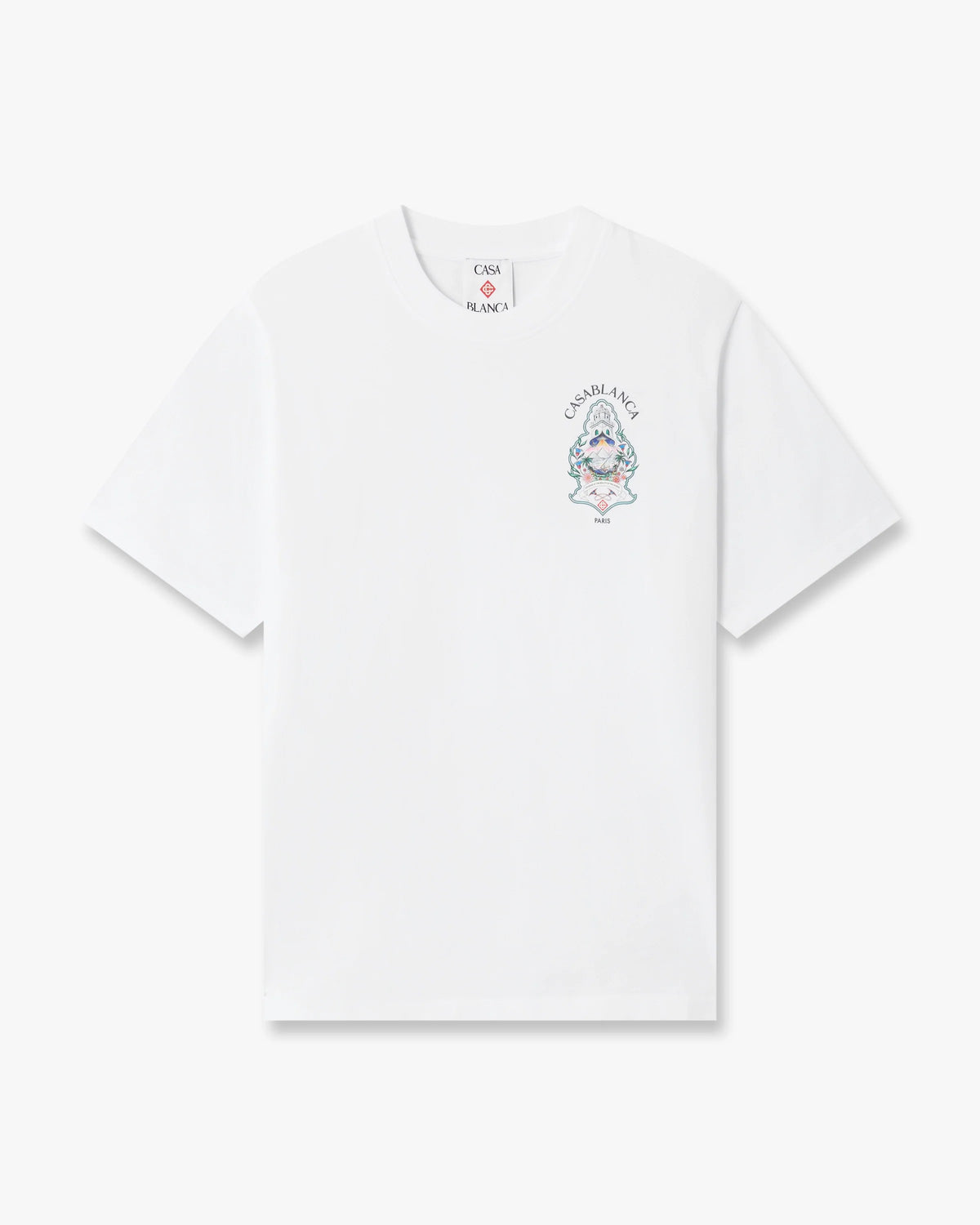 CASABLANCA WHITE HOTEL EMBLEM SHORT SLEEVE T-SHIRT — vista 6
