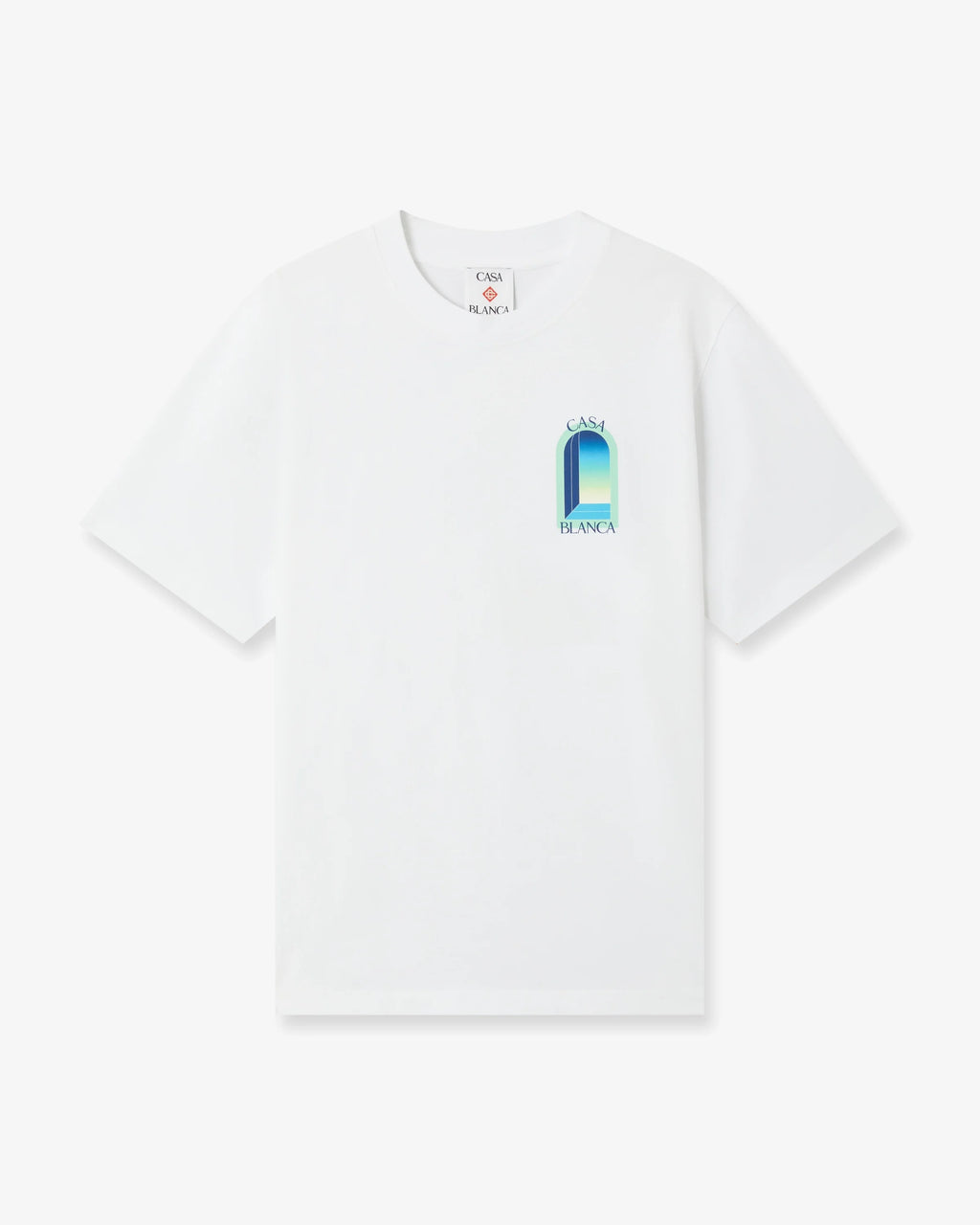 CASABLANCA WHITE & MINT L'ARCHE SHORT SLEEVE T-SHIRT — vista 6