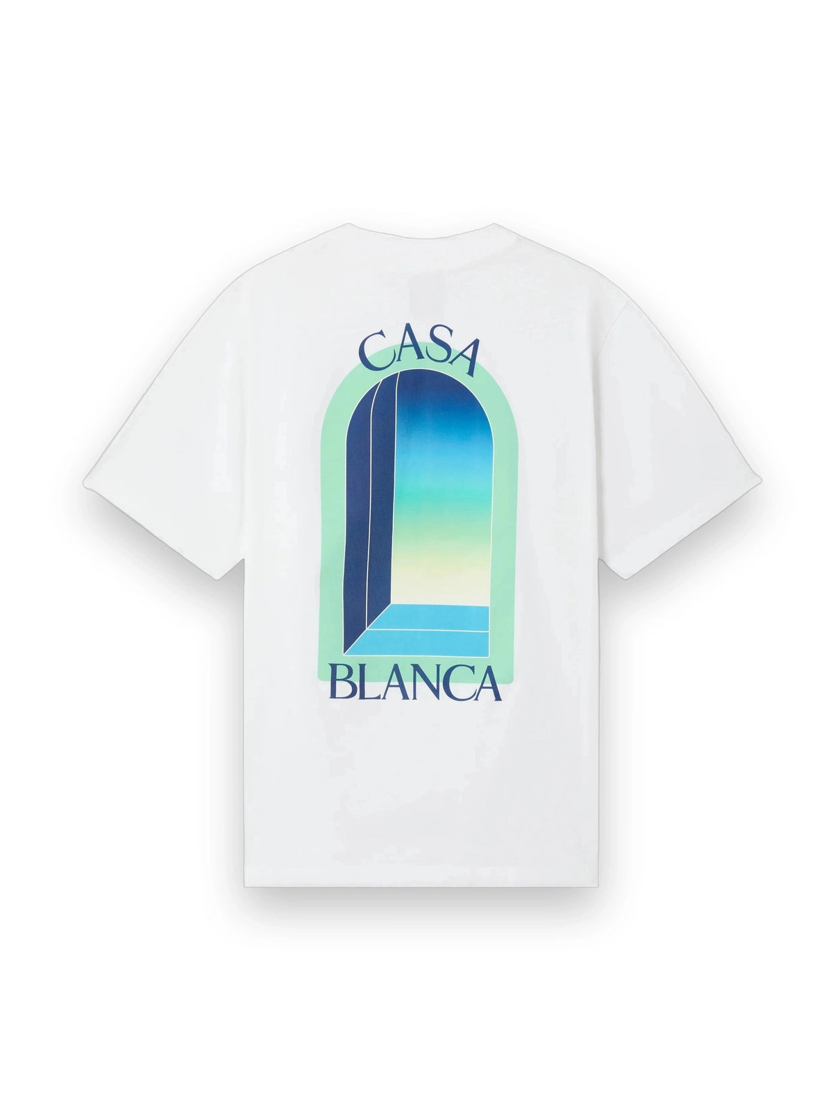 CASABLANCA WHITE & MINT L'ARCHE SHORT SLEEVE T-SHIRT