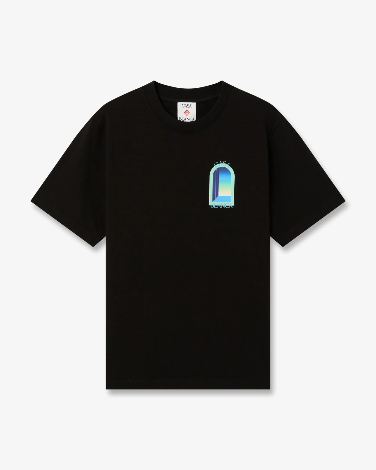 CASABLANCA BLACK & MINT L'ARCHE SHORT SLEEVE T-SHIRT — vista 6