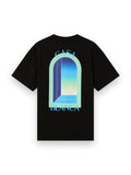 CASABLANCA BLACK & MINT L'ARCHE SHORT SLEEVE T-SHIRT