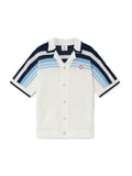 CASABLANCA TENNIS COTTON CROCHET SHORT SLEEVE SHIRT