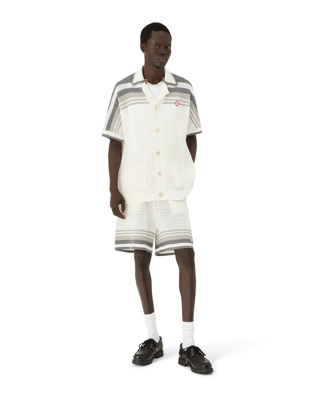 CASABLANCA TENNIS CROCHET SHIRT — vista 2