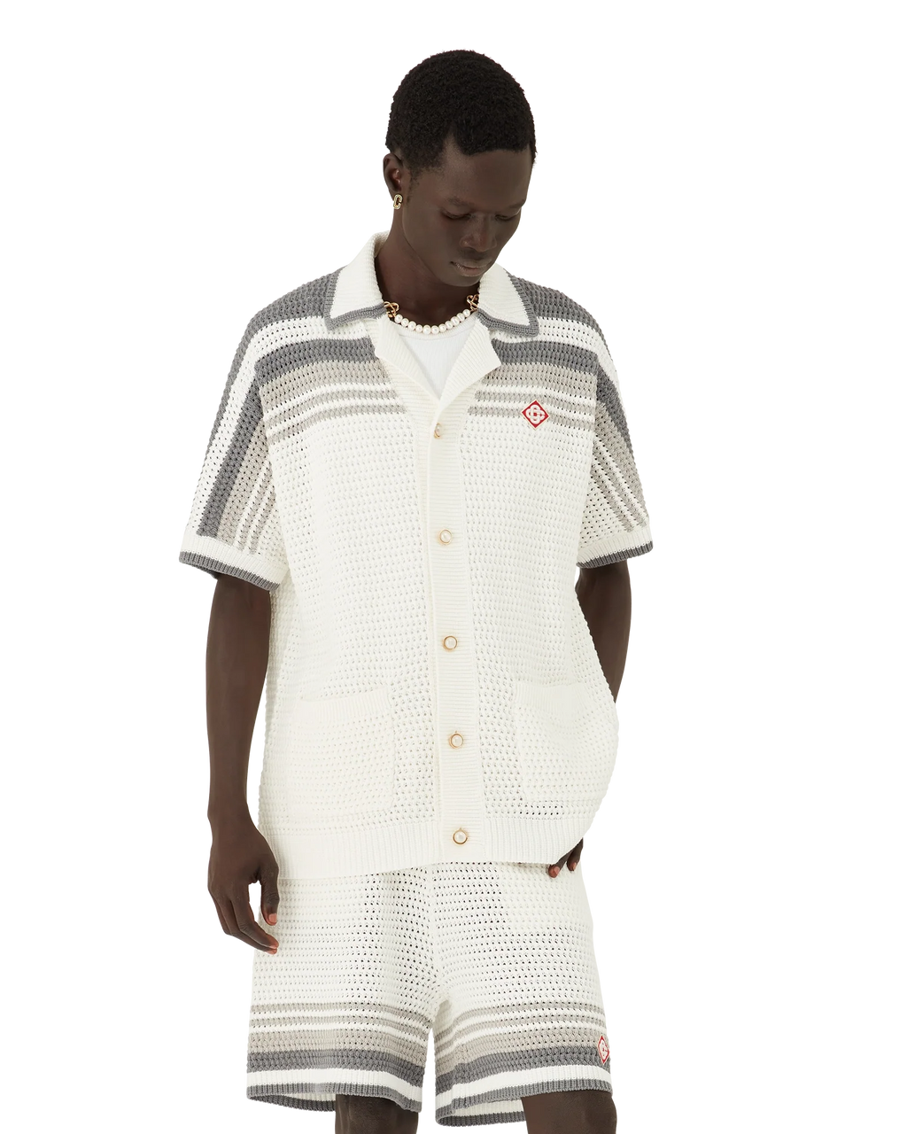 CASABLANCA TENNIS CROCHET SHIRT — vista 4
