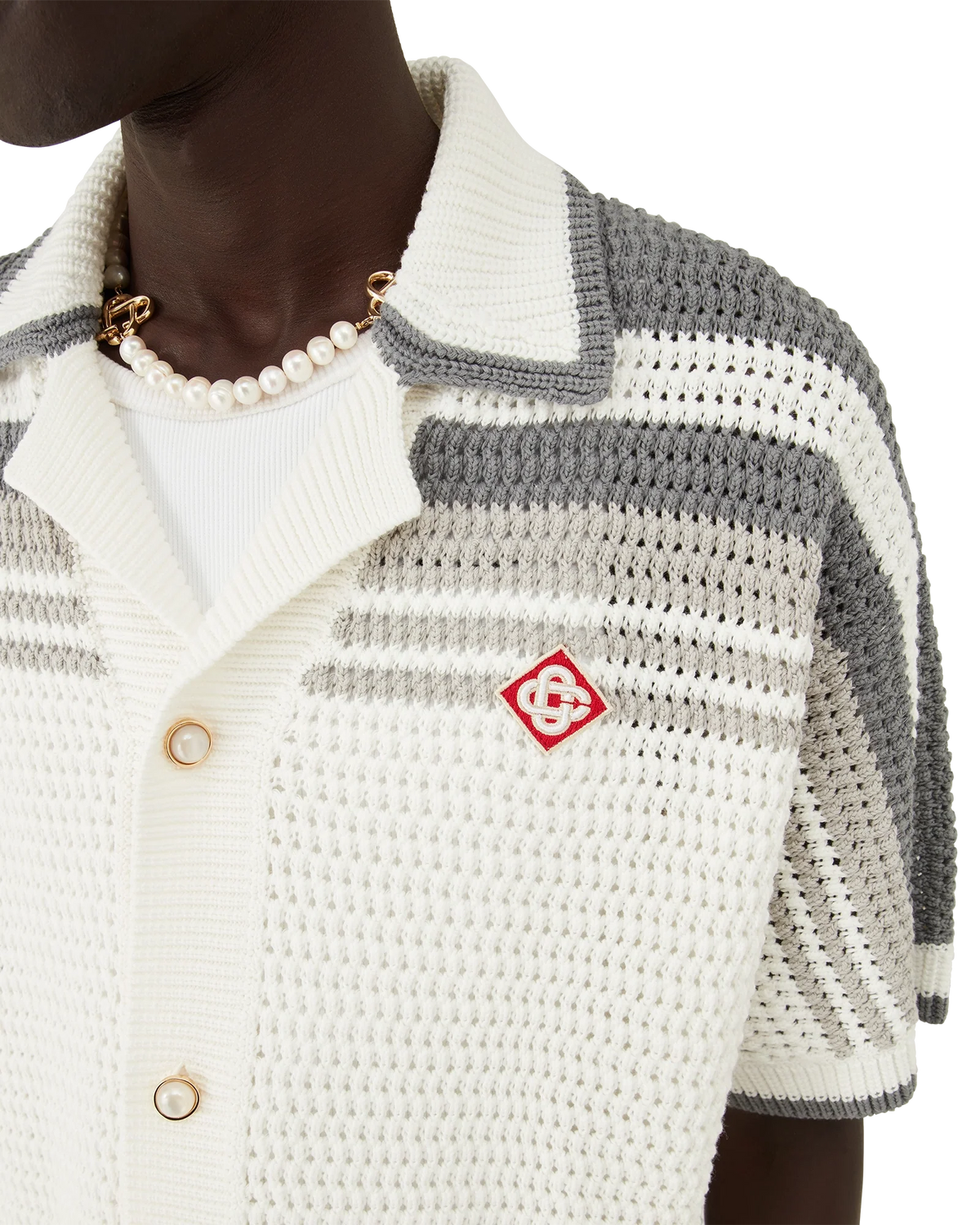 CASABLANCA TENNIS CROCHET SHIRT — vista 5