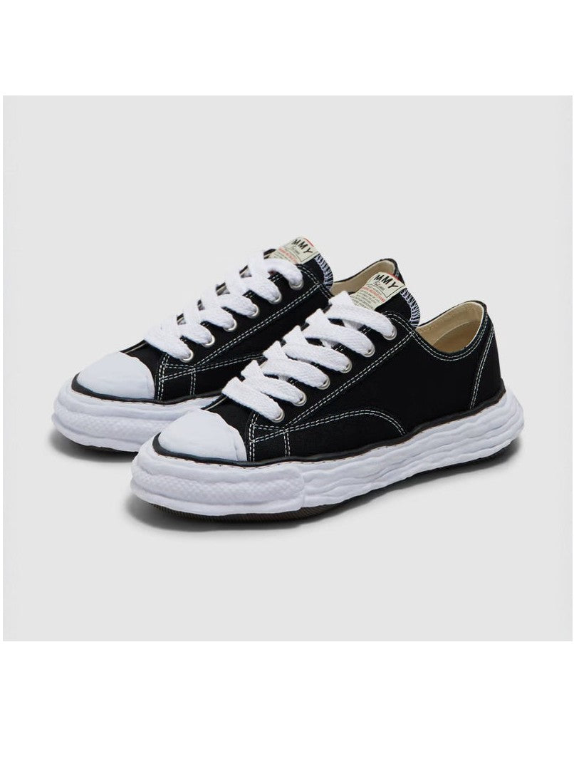 MIHARA YASUHIRO PETERSON BLACK ORIGINAL SOLE CANVAS LOW