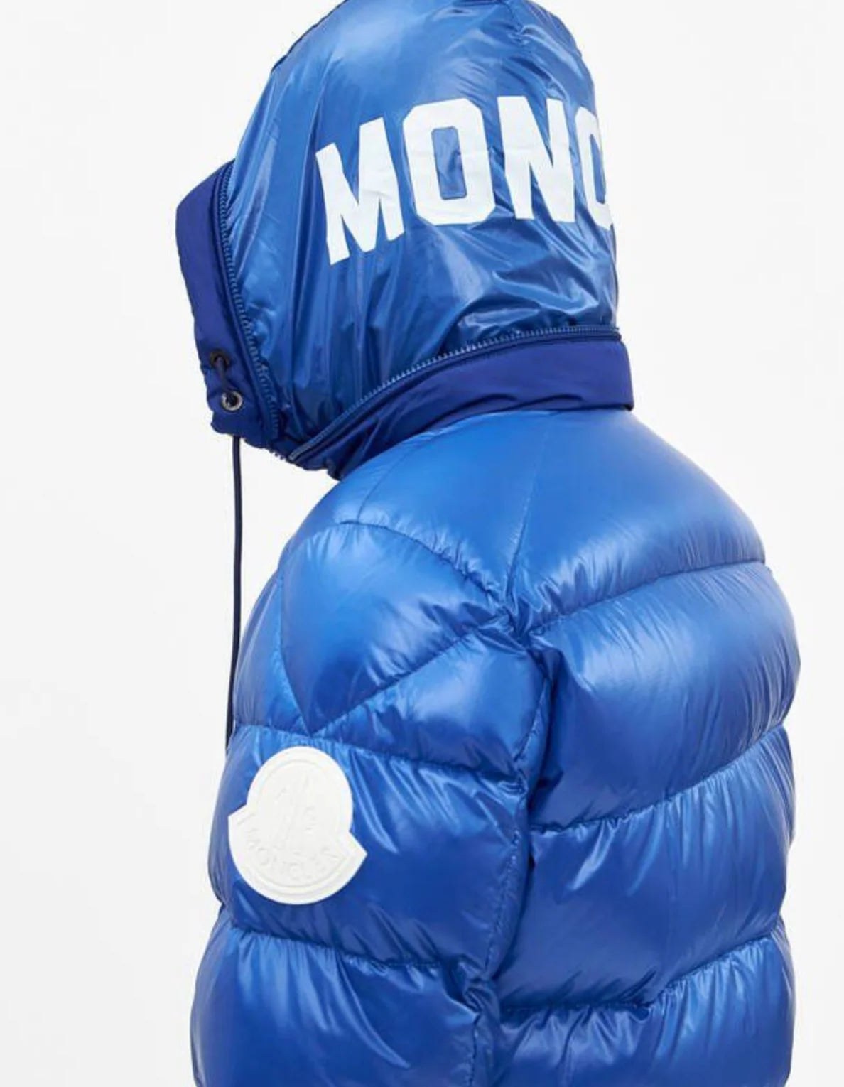MONCLER BADENNE RIPSTOP HOODED DOWN JACKET BLUE