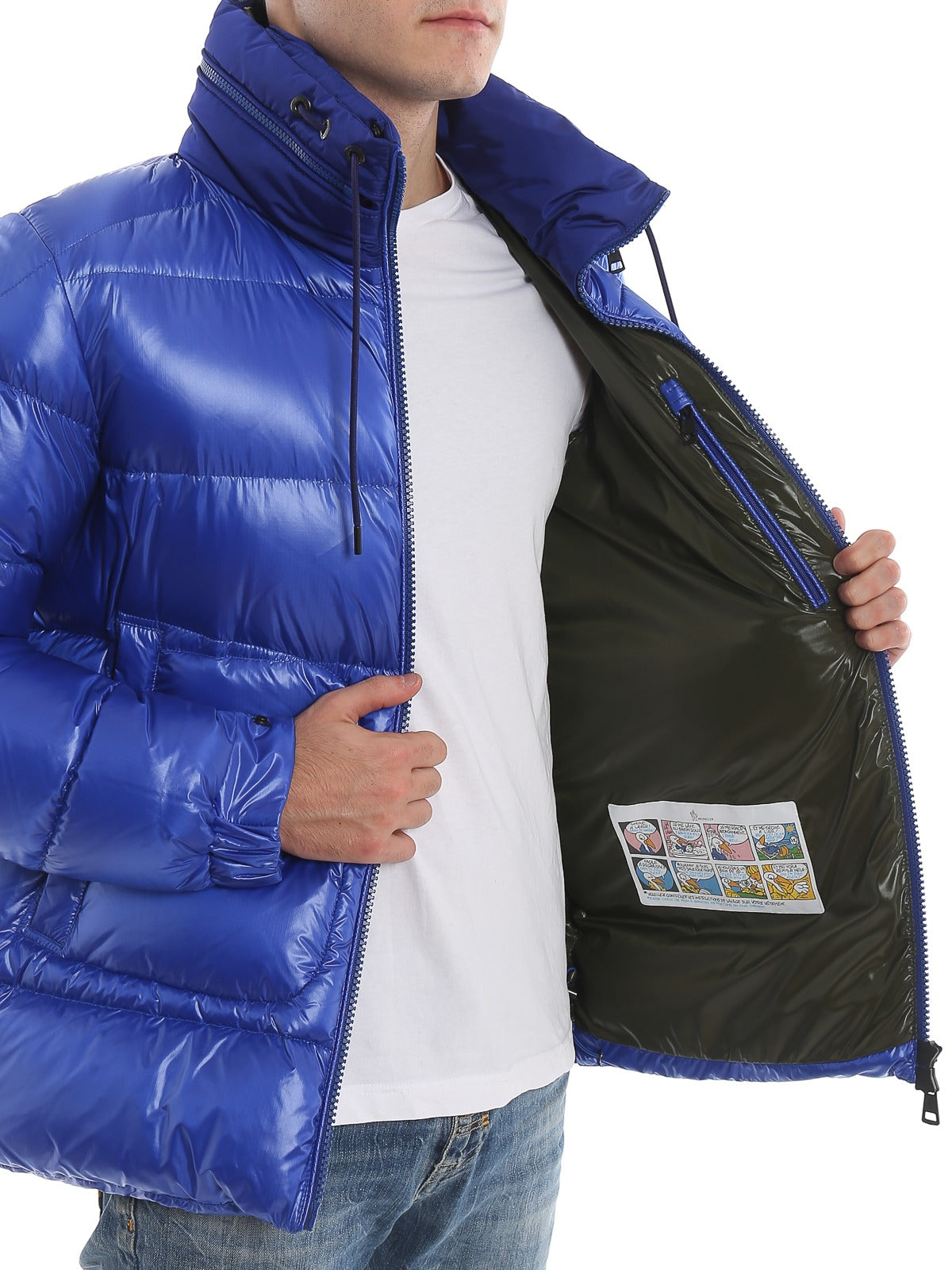 MONCLER BADENNE RIPSTOP HOODED DOWN JACKET BLUE