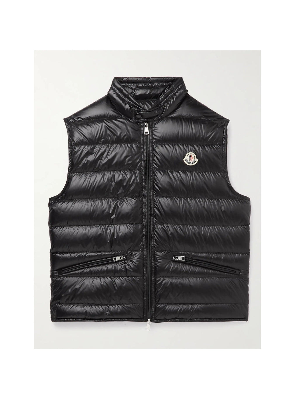 MONCLER GUI LOGO-APPLIQUÉD QUILTED SHELL DOWN GILET