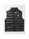 MONCLER GUI LOGO-APPLIQUÉD QUILTED SHELL DOWN GILET