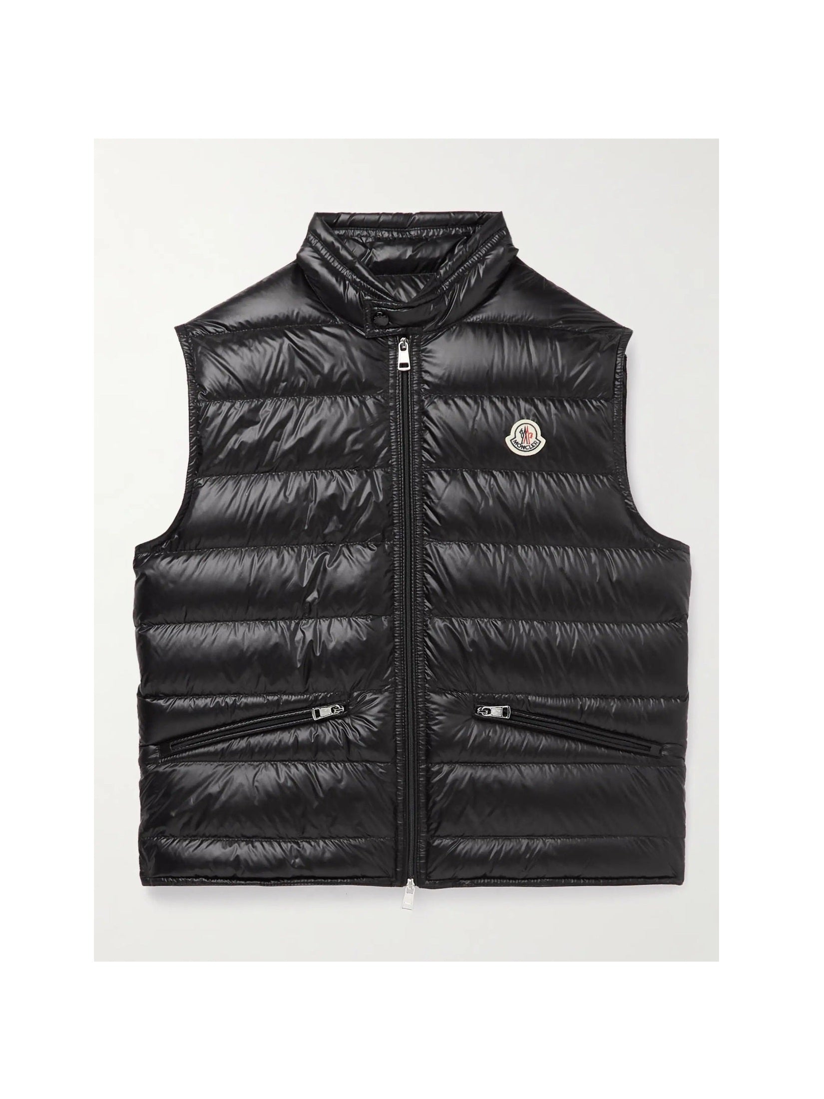 MONCLER GUI LOGO-APPLIQUÉD QUILTED SHELL DOWN GILET