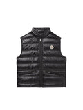 MONCLER GUI LOGO-APPLIQUÉD QUILTED SHELL DOWN GILET