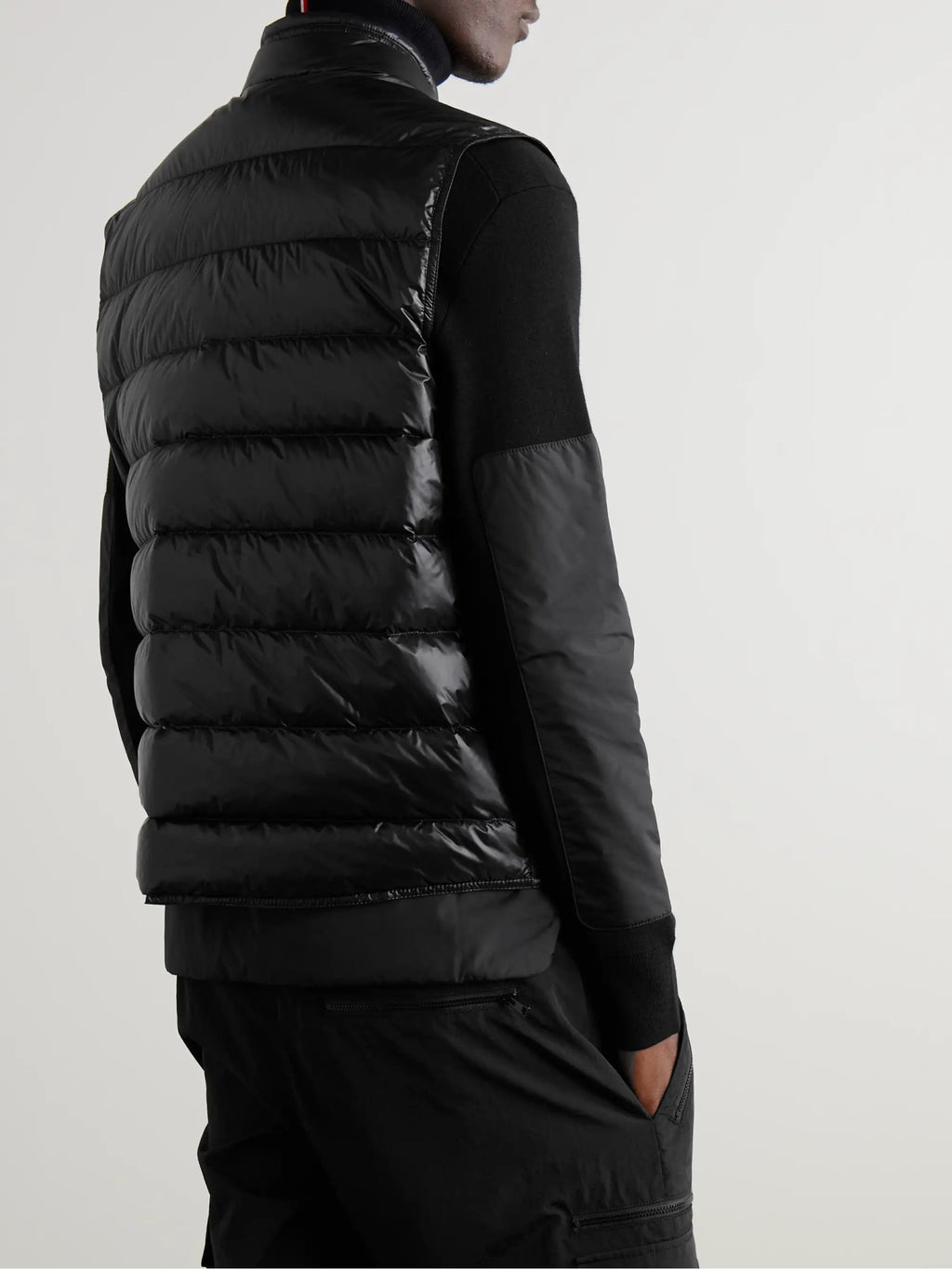 MONCLER GUI LOGO-APPLIQUÉD QUILTED SHELL DOWN GILET
