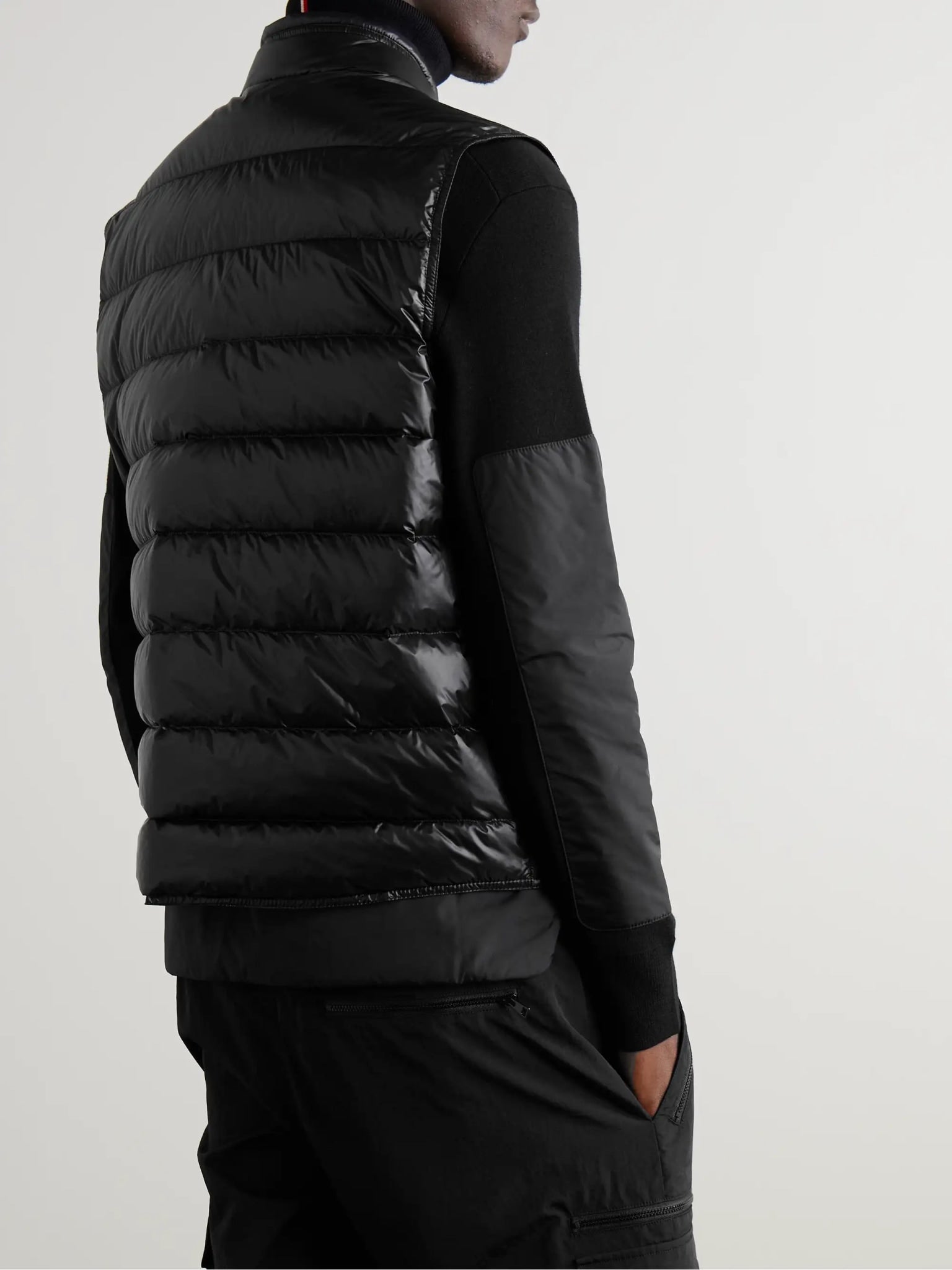 MONCLER GUI LOGO-APPLIQUÉD QUILTED SHELL DOWN GILET
