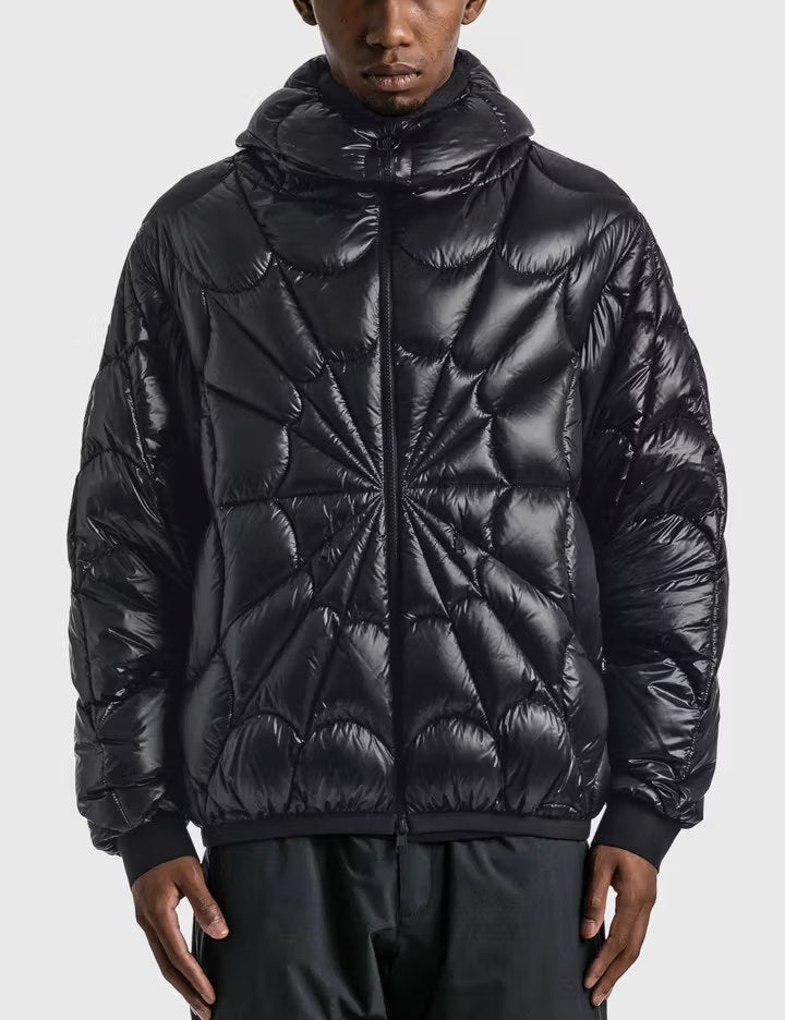 MONCLER VIOLIER SPIDER-MAN SHORT DOWN JACKET BLACK