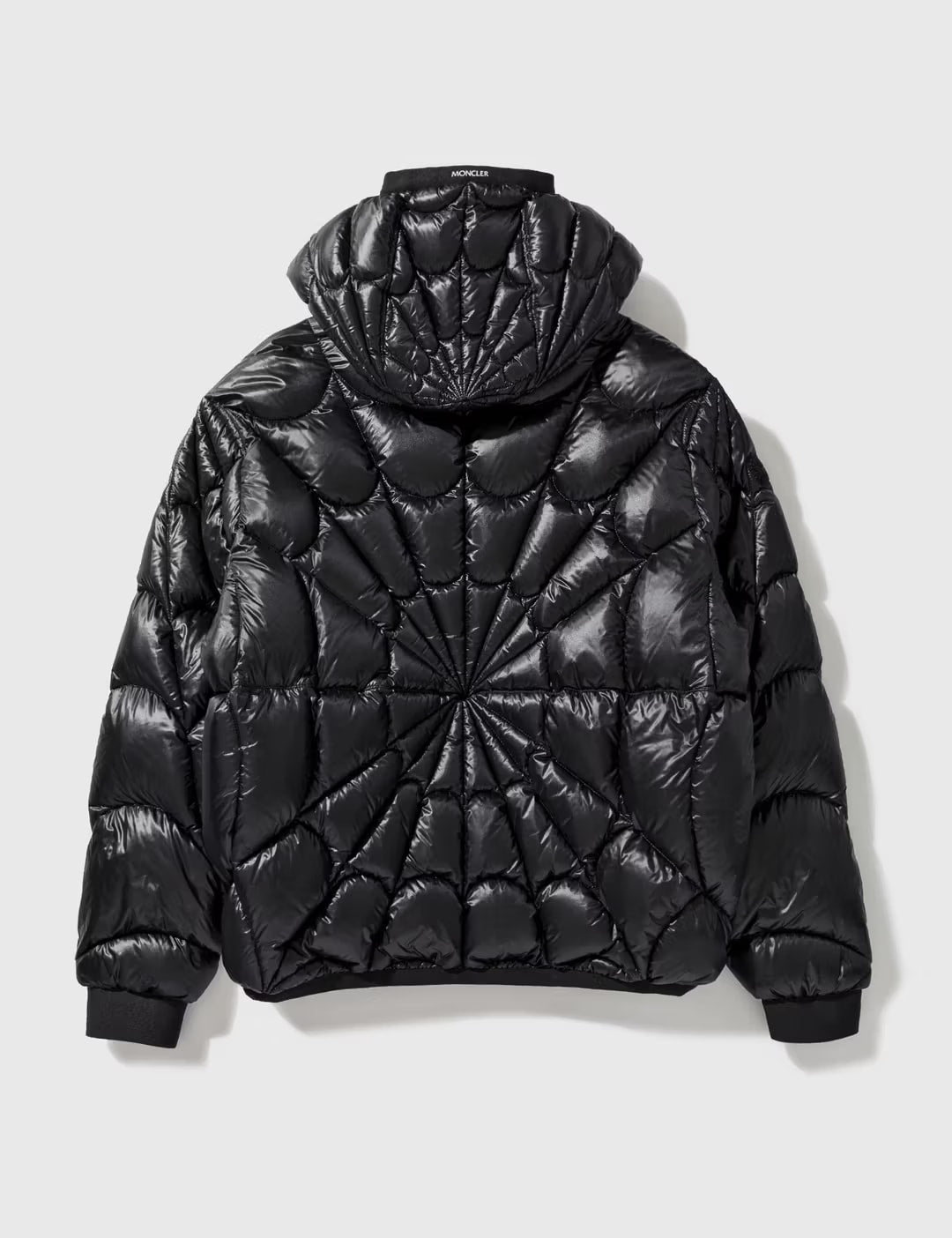 MONCLER VIOLIER SPIDER-MAN SHORT DOWN JACKET BLACK