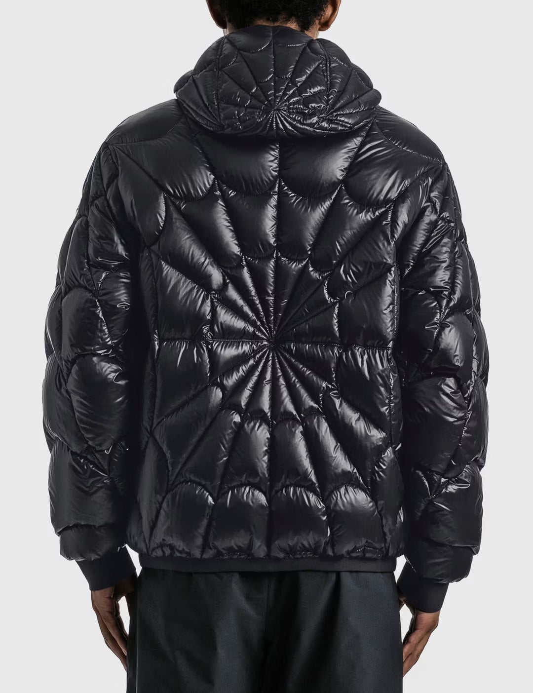 MONCLER VIOLIER SPIDER-MAN SHORT DOWN JACKET BLACK