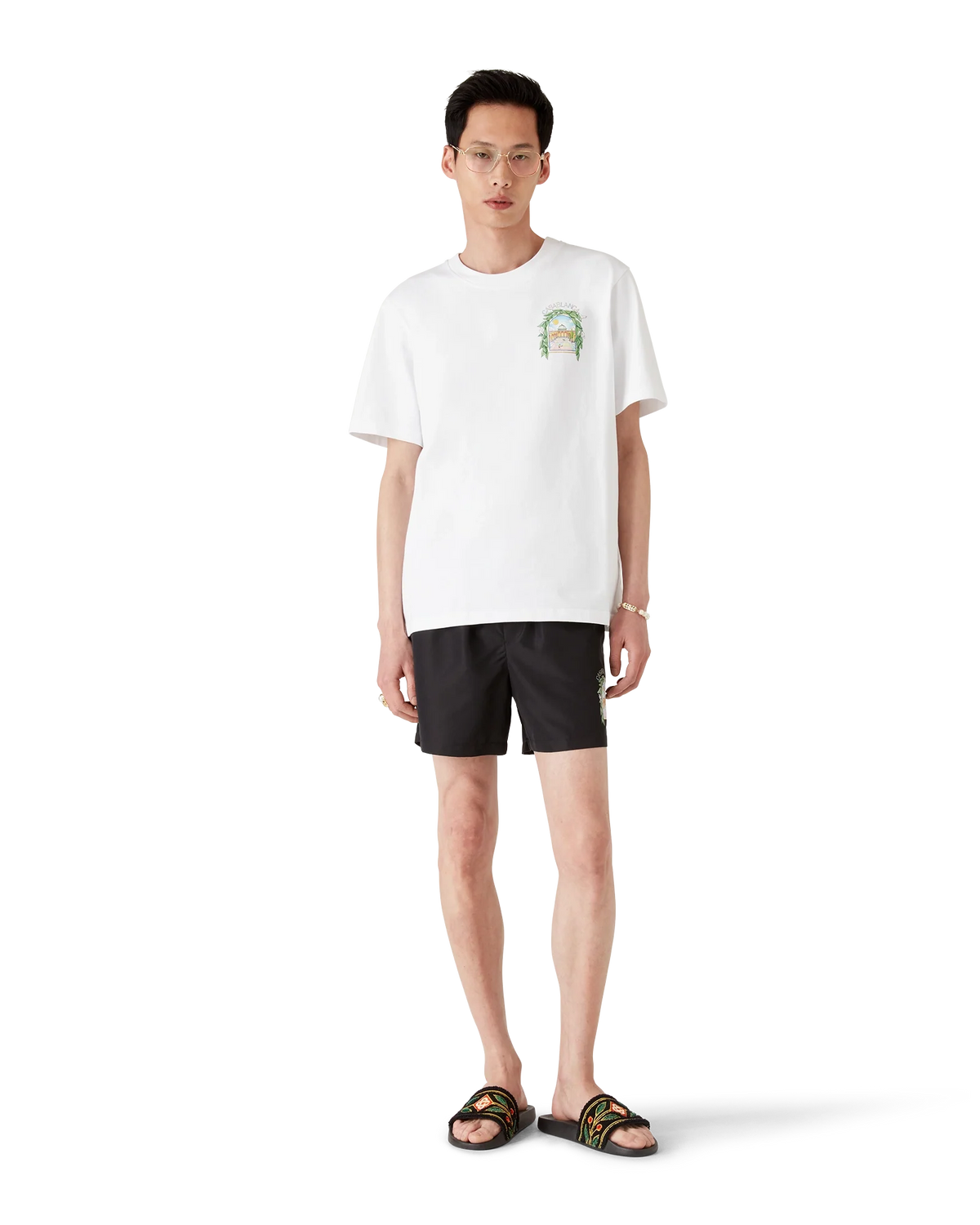 CASABLANCA L'ARCHE DE TENNIS SHORT SLEEVE T-SHIRT — vista 2