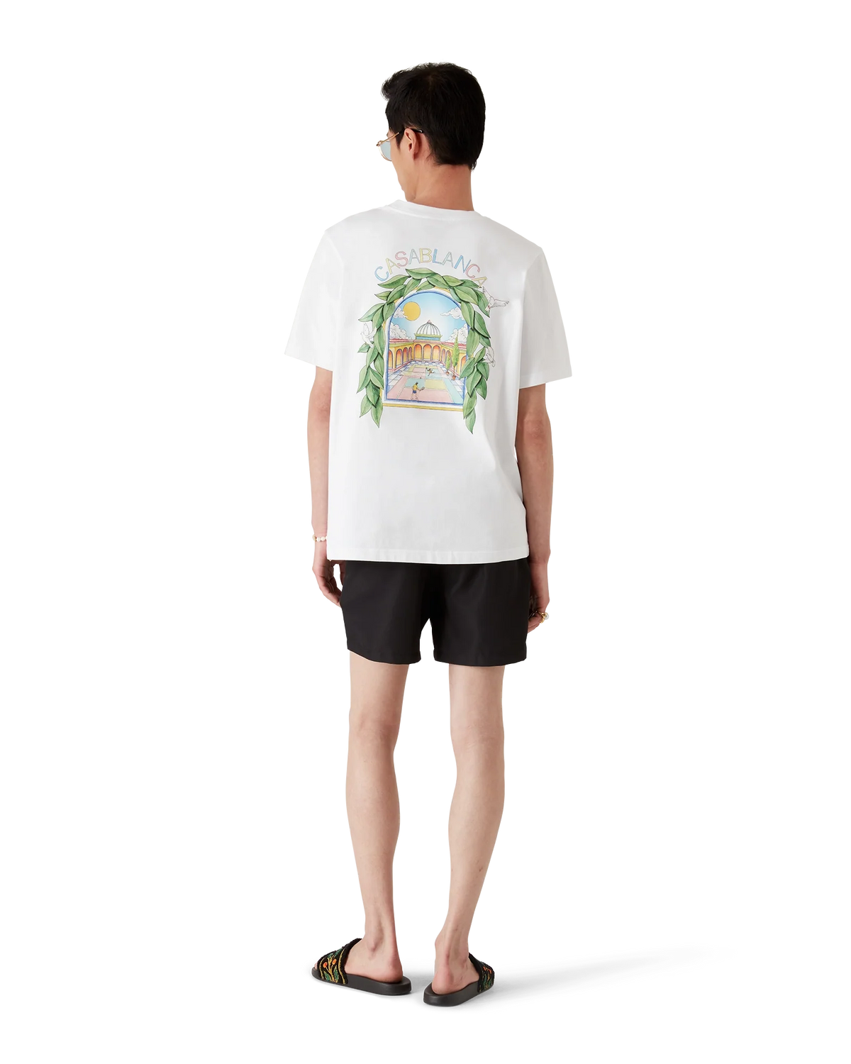 CASABLANCA L'ARCHE DE TENNIS SHORT SLEEVE T-SHIRT — vista 3