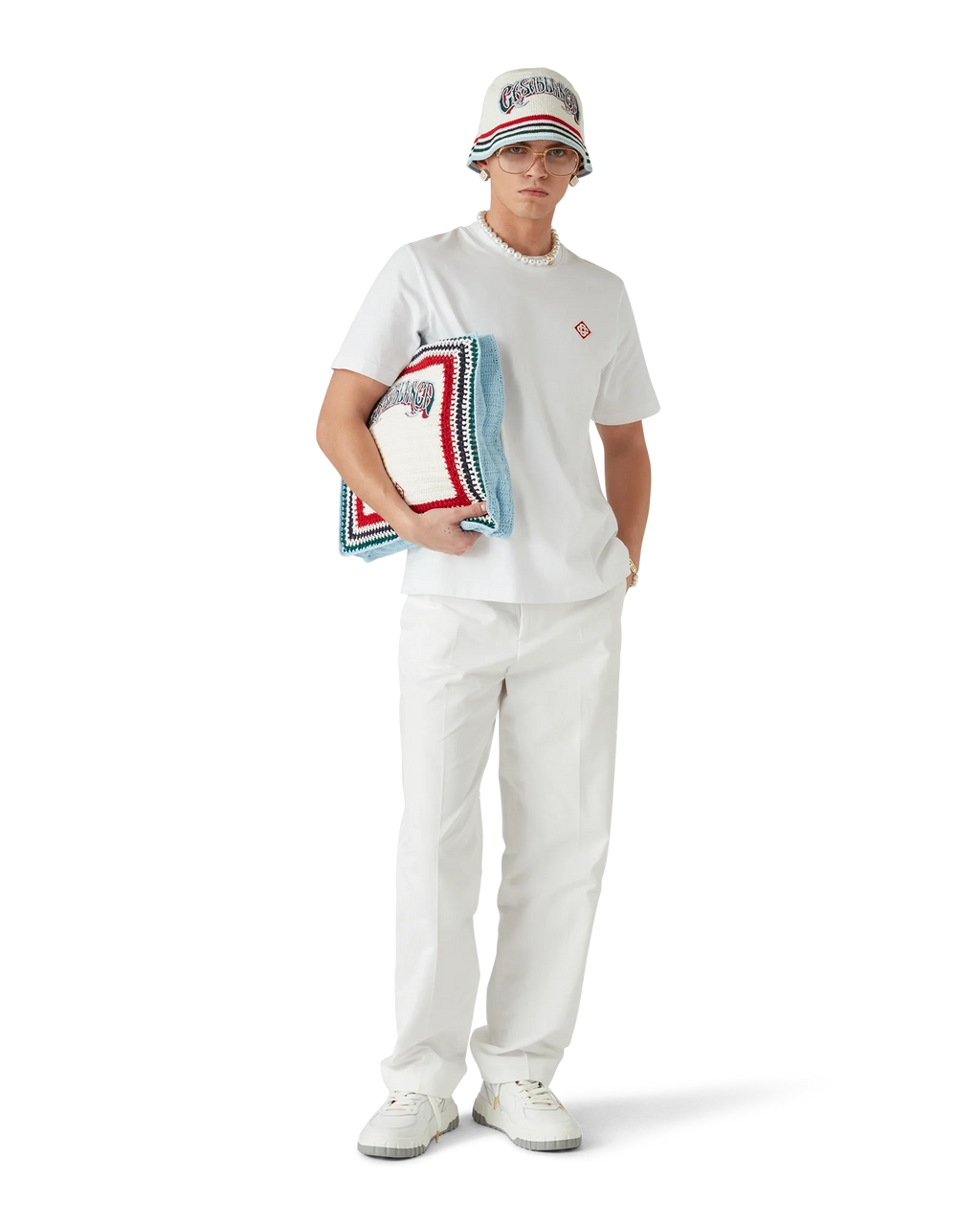 CASABLANCA WHITE DIAMOND LOGO SHORT SLEEVE T-SHIRT — vista 2