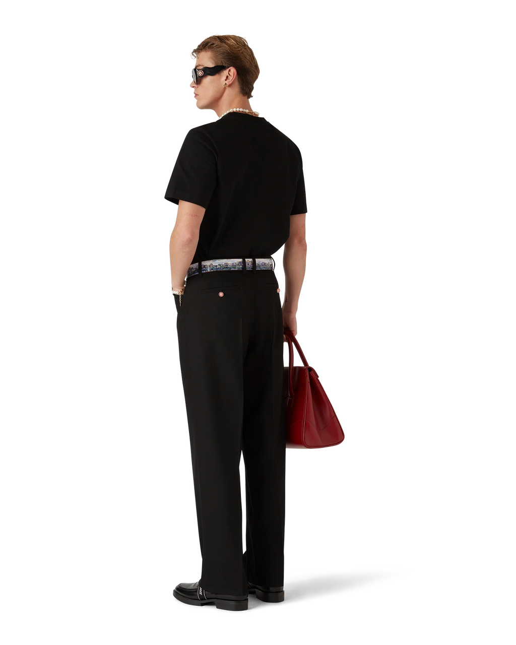 CASABLANCA BLACK DIAMOND LOGO SHORT SLEEVE T-SHIRT — vista 3