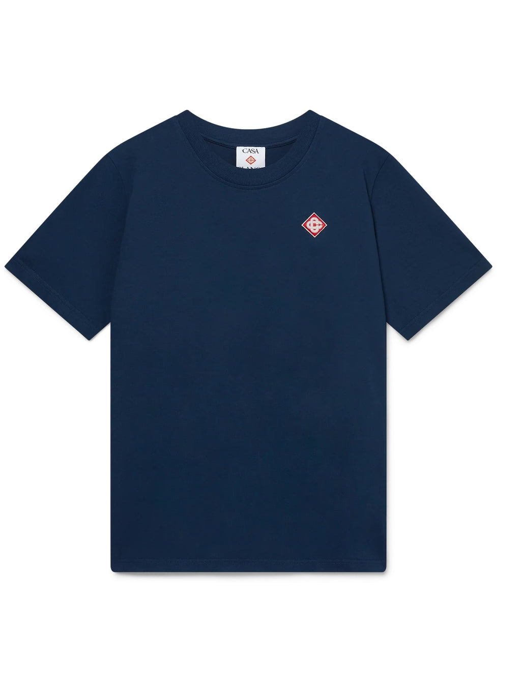 CASABLANCA NAVY DIAMOND LOGO SHORT SLEEVE T-SHIRT