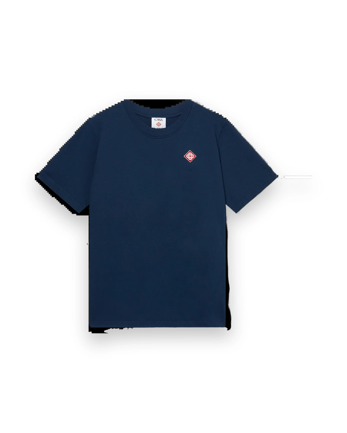 CASABLANCA NAVY DIAMOND LOGO SHORT SLEEVE T-SHIRT
