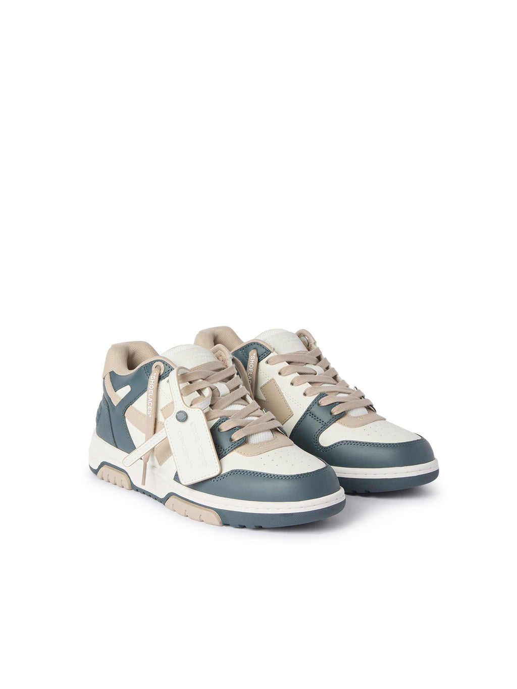 OFF-WHITE OUT OF OFFICE SNEAKERS SLATE GREEN/BEIGE — vista 3