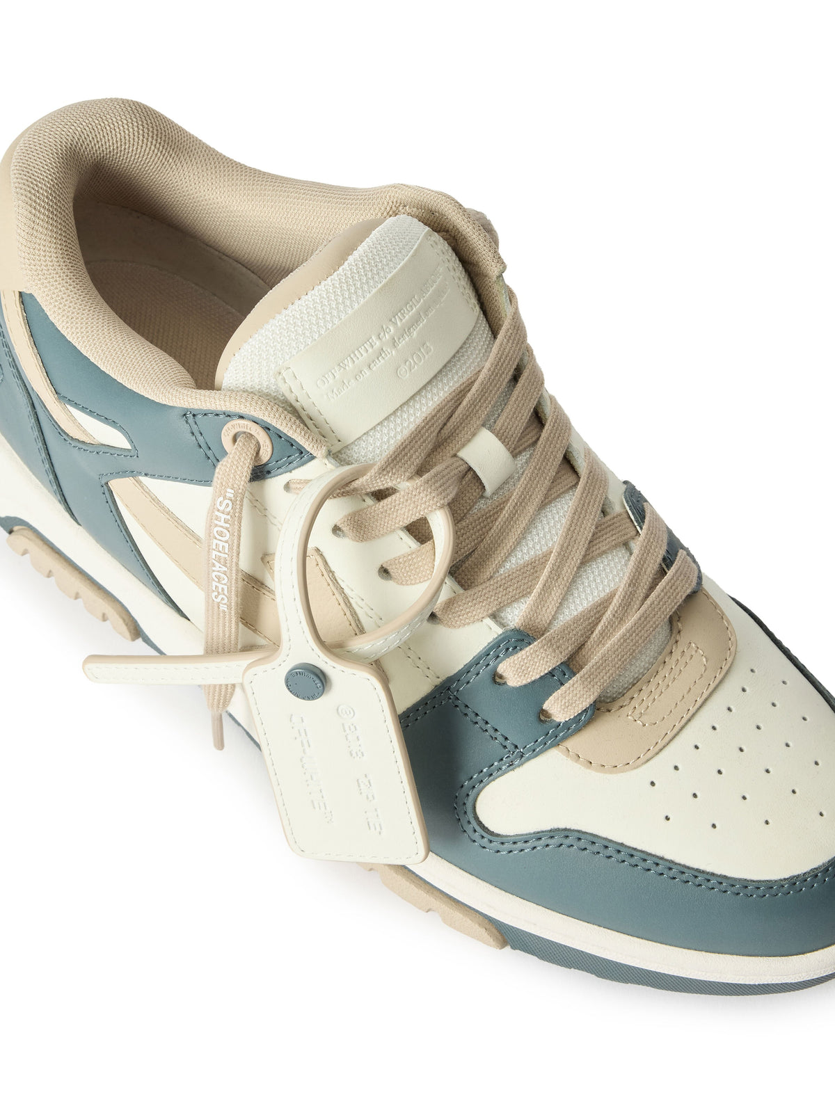 OFF-WHITE OUT OF OFFICE SNEAKERS SLATE GREEN/BEIGE — vista 6