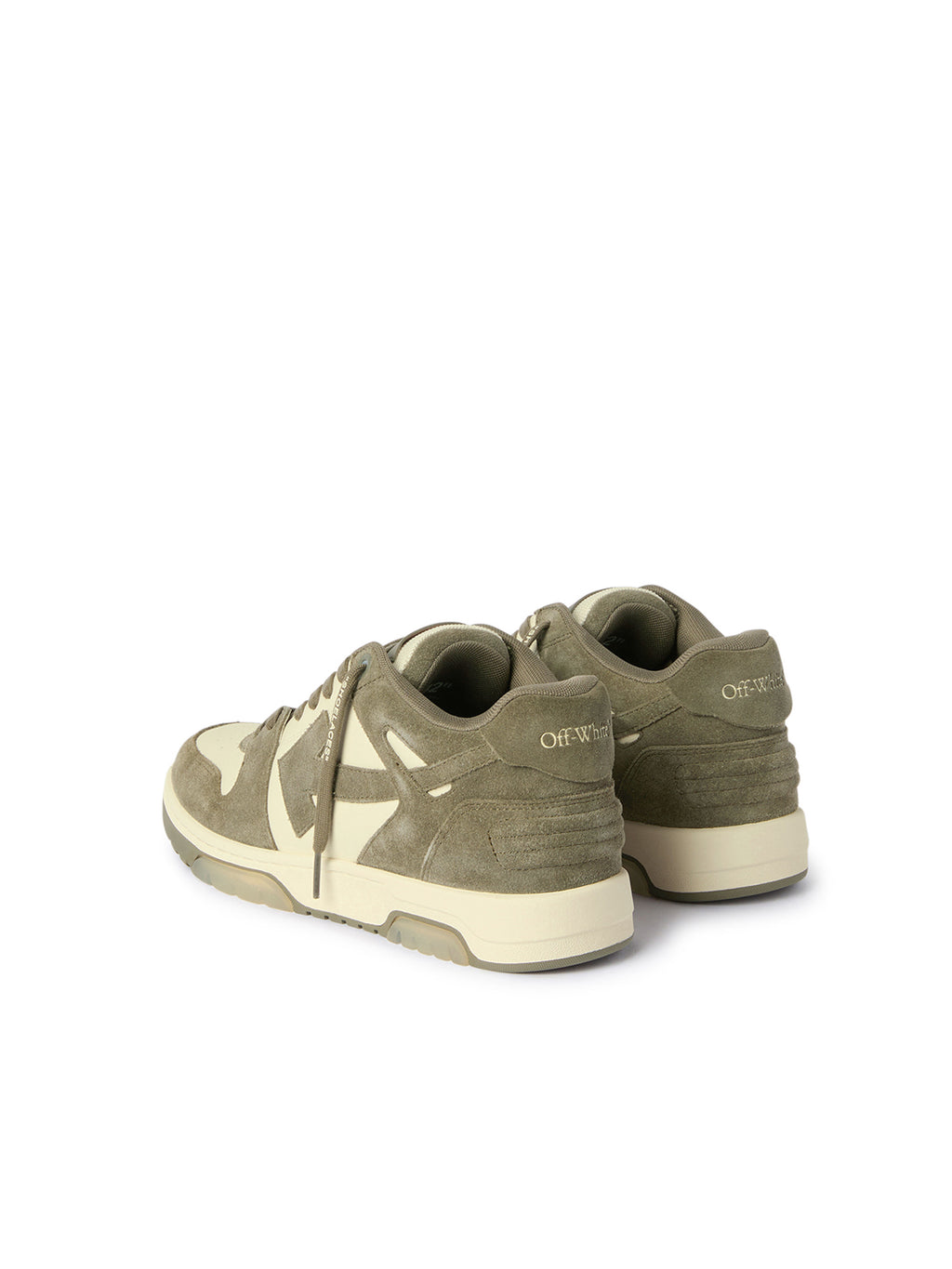 OFF-WHITE OUT OF OFFICE SNEAKERS CREAM/M.GREEN — vista 5