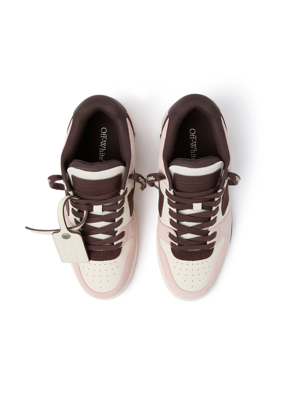 OFF-WHITE OUT OF OFFICE SNEAKERS PINK/DARK BROWN — vista 4