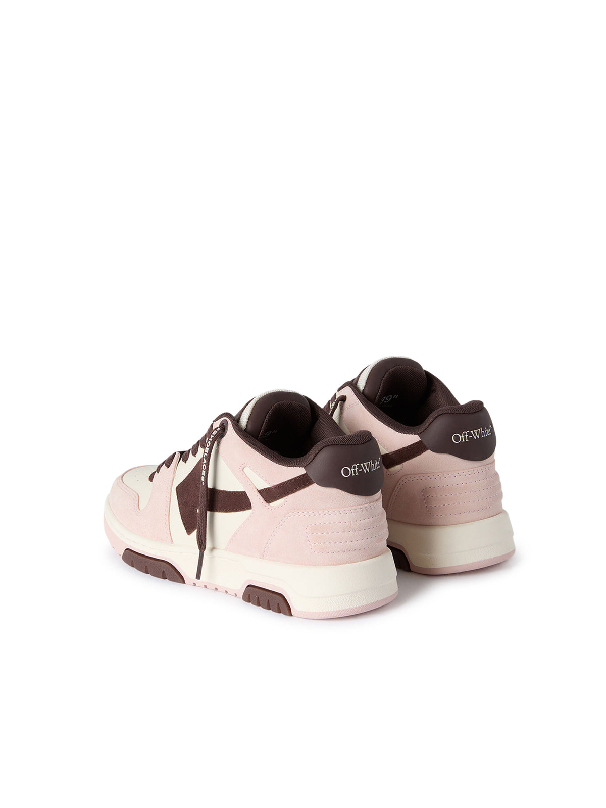OFF-WHITE OUT OF OFFICE SNEAKERS PINK/DARK BROWN — vista 5