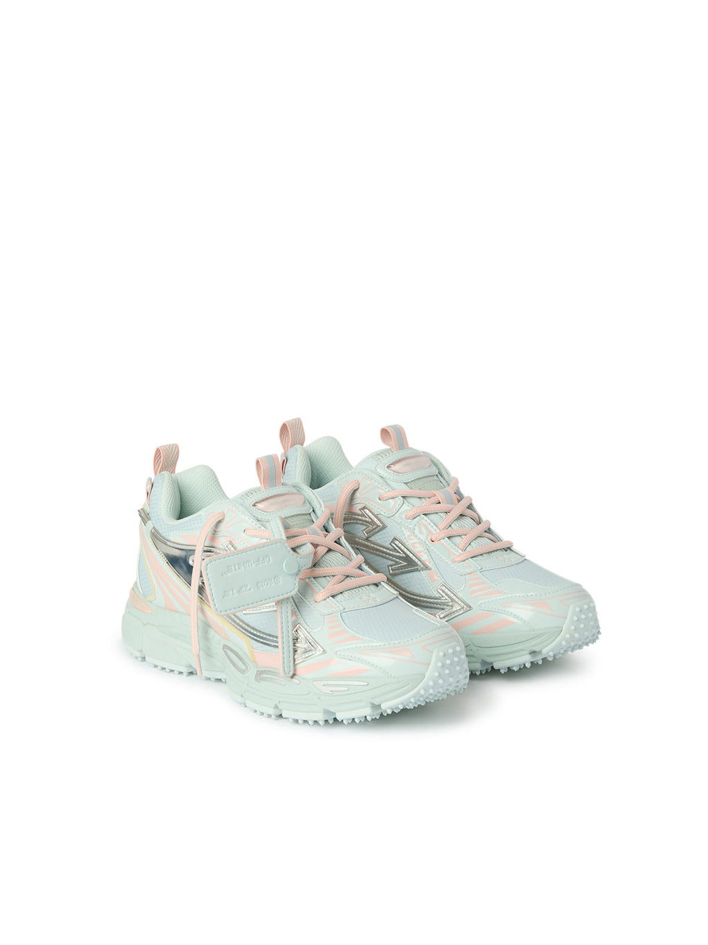 OFF-WHITE BE RIGHT BACK SNEAKERS LIGHT GREY/SILVER — vista 3