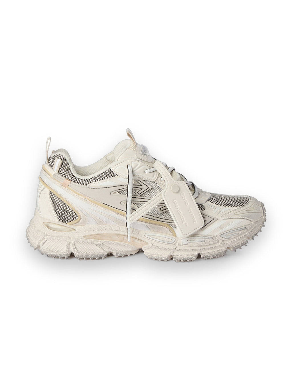 OFF-WHITE BE RIGHT BACK WORN OUT SNEAKERS BEIGE/GREY