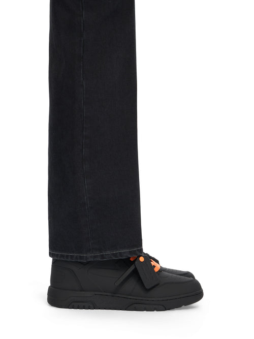 OFF-WHITE OUT OF OFFICE MOLDED SNEAKERS BLACK/ORANGE — vista 2