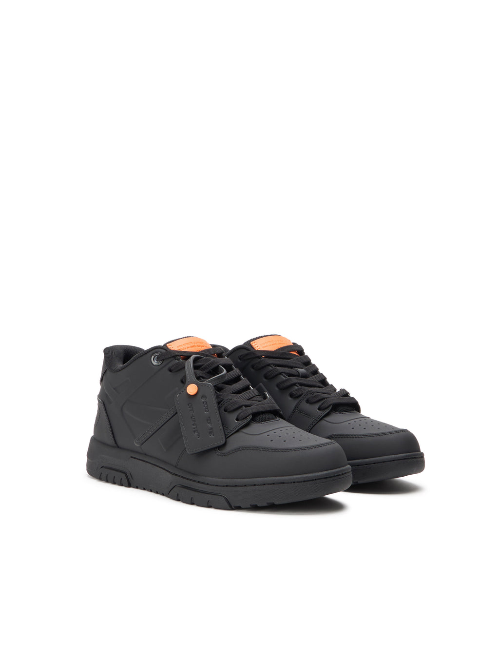 OFF-WHITE OUT OF OFFICE MOLDED SNEAKERS BLACK/ORANGE — vista 3