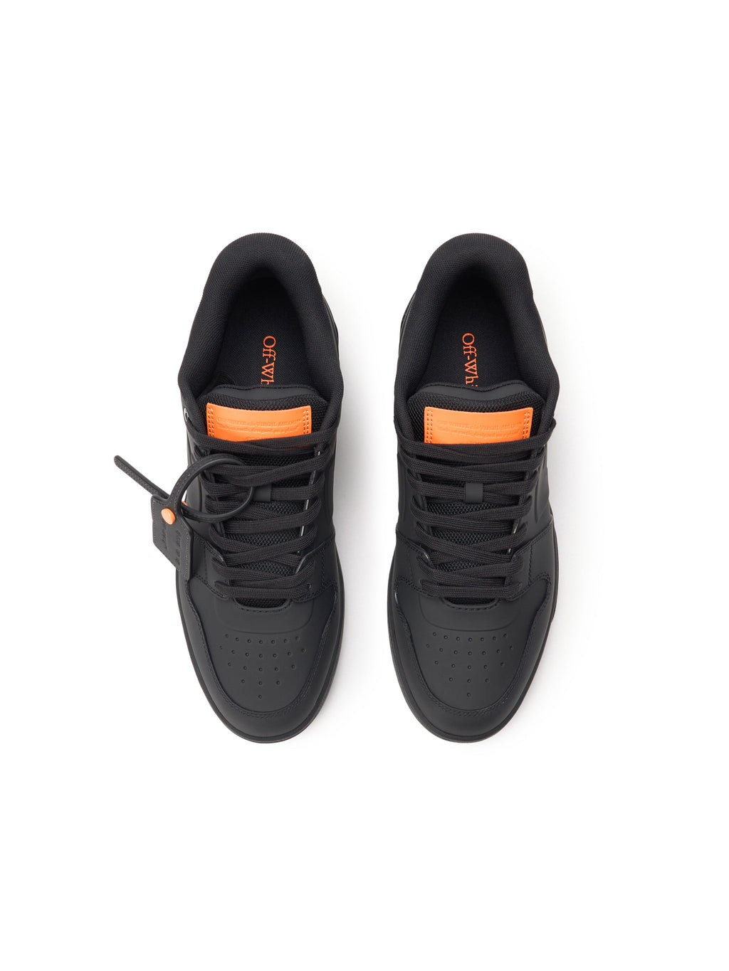 OFF-WHITE OUT OF OFFICE MOLDED SNEAKERS BLACK/ORANGE — vista 4