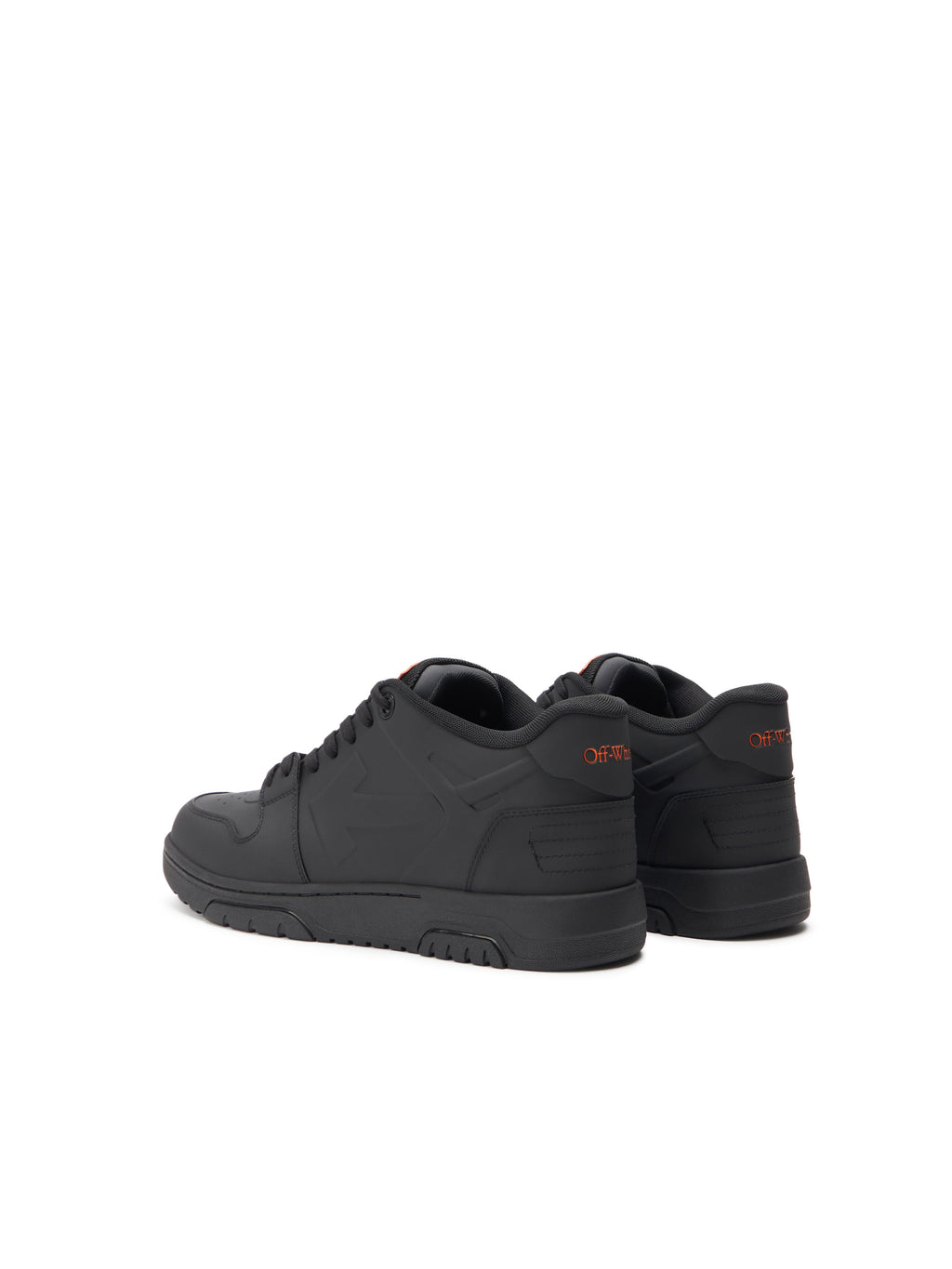OFF-WHITE OUT OF OFFICE MOLDED SNEAKERS BLACK/ORANGE — vista 5
