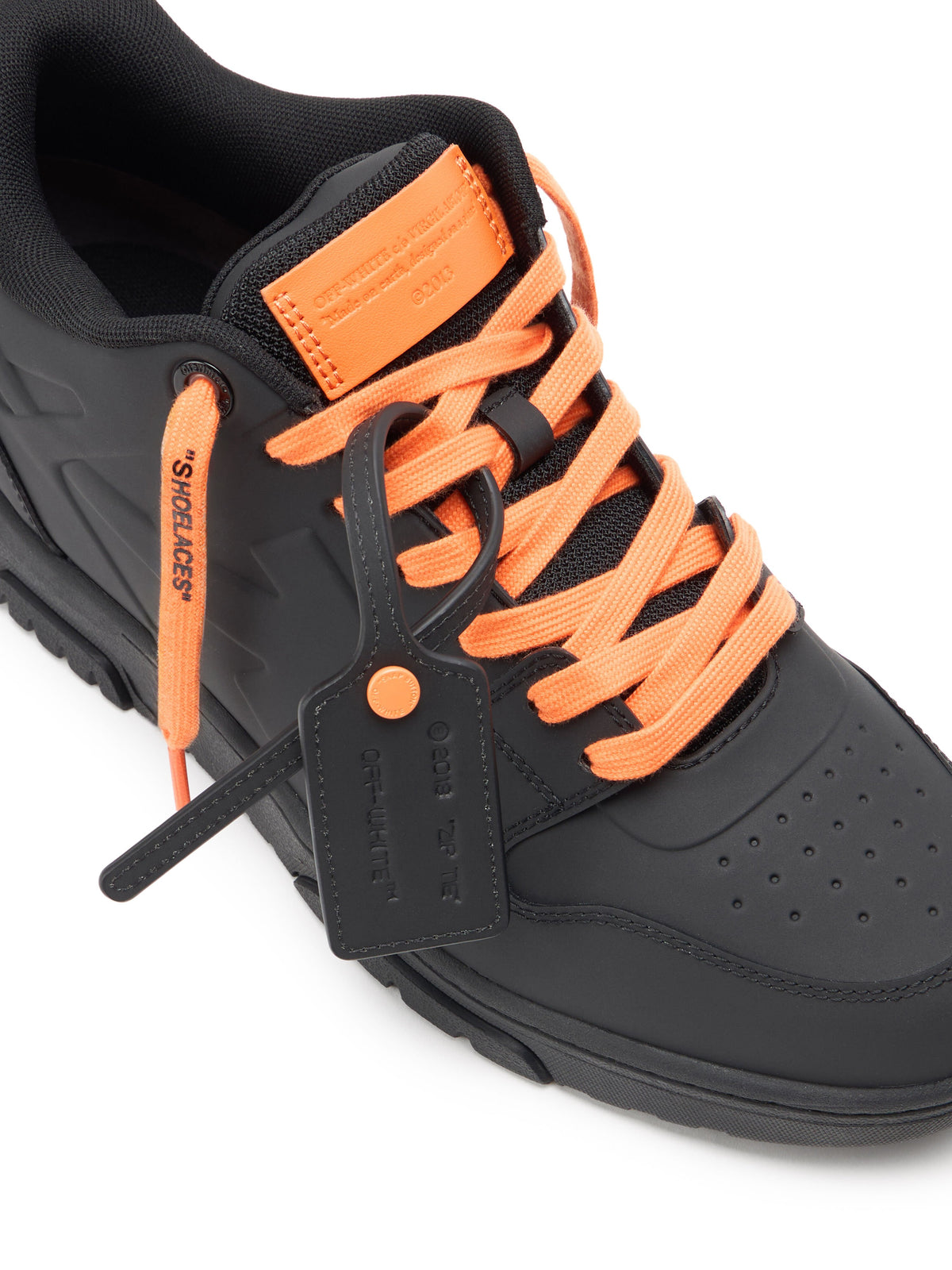 OFF-WHITE OUT OF OFFICE MOLDED SNEAKERS BLACK/ORANGE — vista 6