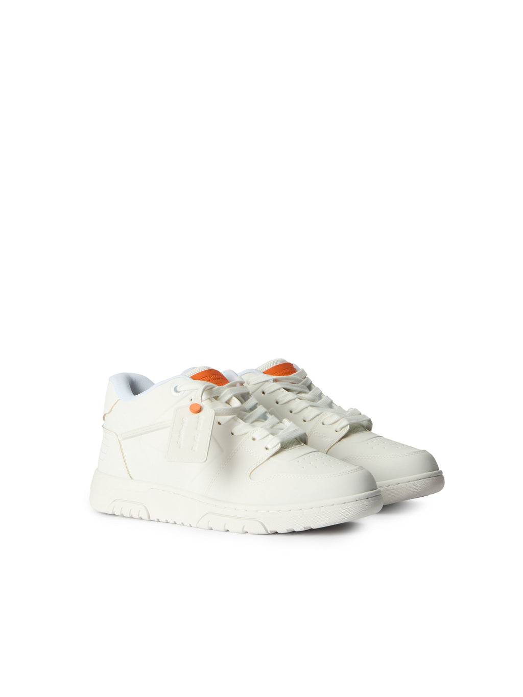 OFF-WHITE OUT OF OFFICE MOLDED SNEAKERS WHITE/ORANGE — vista 3